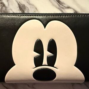 Coach Mickey Mouse Zip Around Wallet